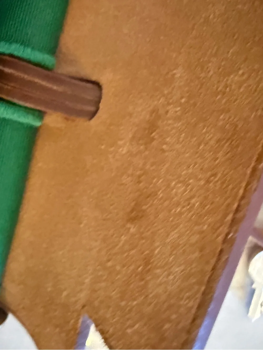 HERMES HER BAG GREEN WITH BROWN